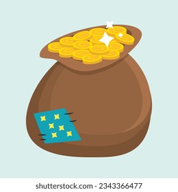 
coins in a bag for the game