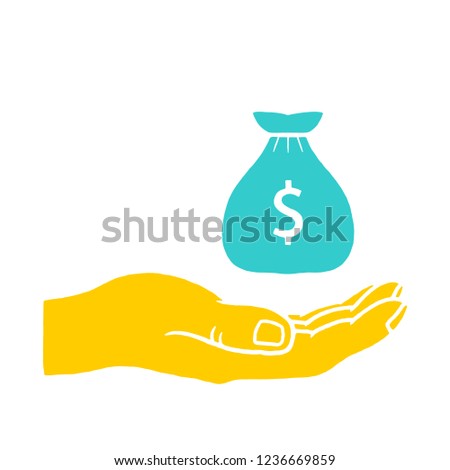 Coins Bag Icon Money Bag Money Stock Vector Royalty Free - coins bag icon money bag money bag in hand icon on white background isolated stock vector illustration cartoon style vector