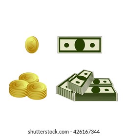 coins and banknotes