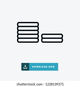 Coins black friday vector icon