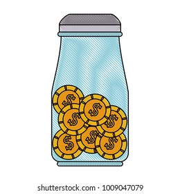 Coins in bottle