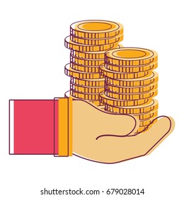 coins cash currency in the hand