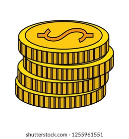 coins cash money isolated icon