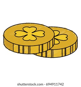 coins with clover icon