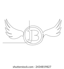 coins continuous one line art  drawing illustrations and vectors design