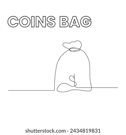 coins continuous one line art  drawing illustrations and vectors design