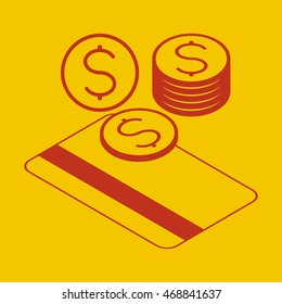Coins and credit card Icon