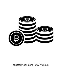 Monedas criptográficas Bitcoin - archivo vector