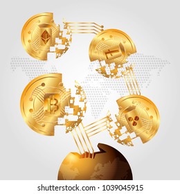 coins of cryptocurrency design