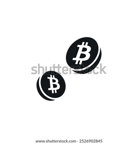 Coins. Cryptocurrency simple glyph icon. Vector solid isolated black illustration.