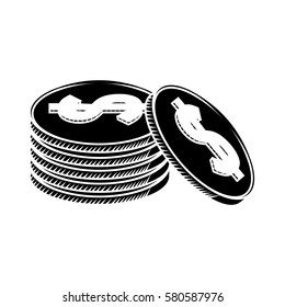 coins currency money stack pictogram