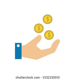 Coins design, Money finance commerce market payment invest and buy theme Vector illustration
