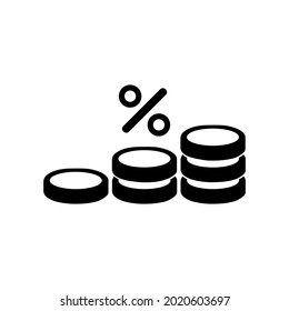 Coins discount icon vector illustration