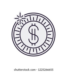 coins with dollar symbol