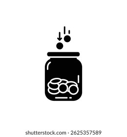 Coins Dropping into Jar - Saving and Investment Concept