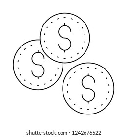 coins  earning   dollar  