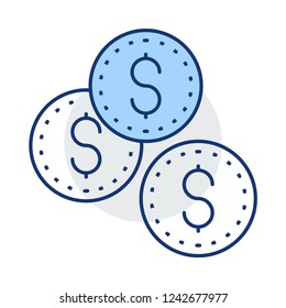 coins  earning   dollar  