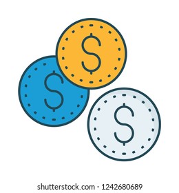 coins earning. dollar  
