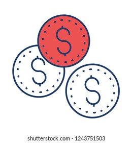 coins  earning   dollar  