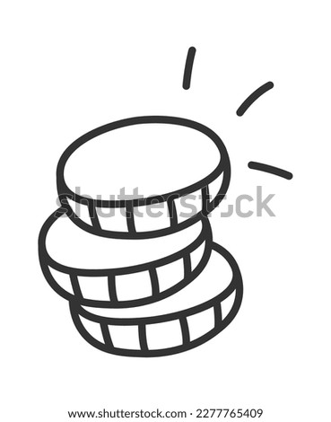 Coins element flat icon Economy. Vector illustration