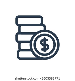 Coins for Expedition Vector Icon