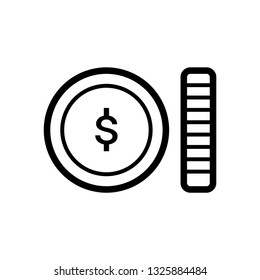 coins favorites icon vector
