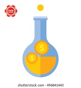 Coins in Flask Icon