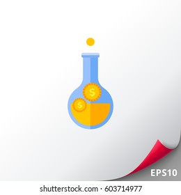 Coins in Flask Icon