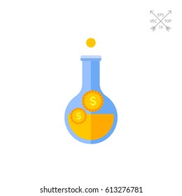 Coins in Flask Icon