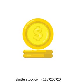 coins flat icon. vector illustration