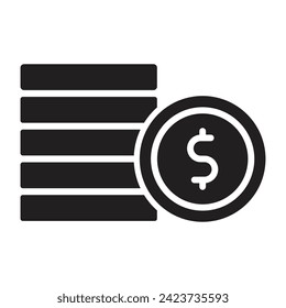 Coins Flat icon. vector illustration.