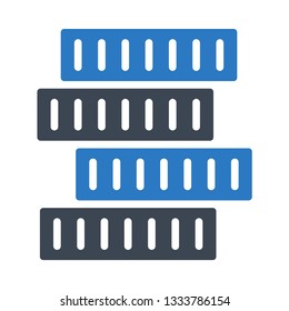 coins glyph double color icon