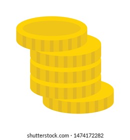 coins glyph flat vector icon