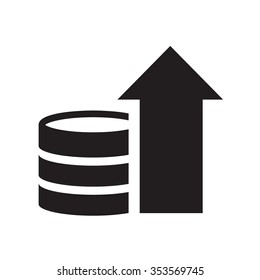 Coins glyph icon. 