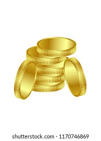 Coins gold 3D