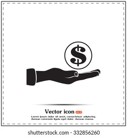 coins in hand icon
