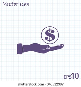 coins in hand icon