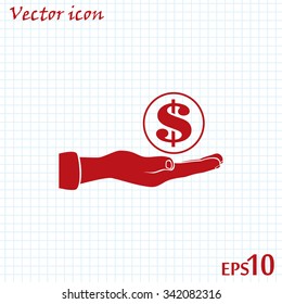 coins in hand icon