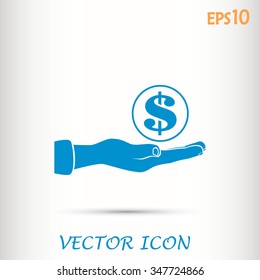 coins in hand icon