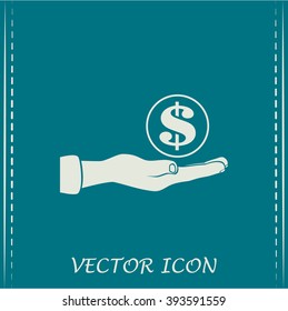 coins in hand icon