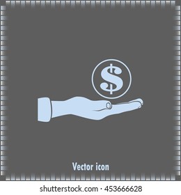 coins in hand icon