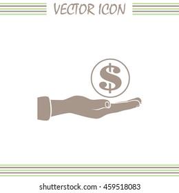 coins in hand icon