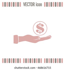 coins in hand icon