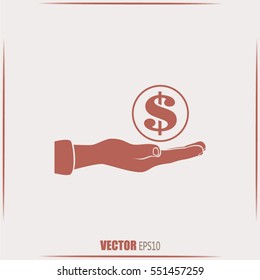 coins in hand icon