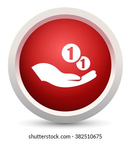 coins in hands icon
