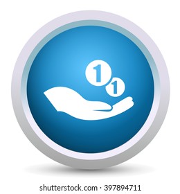 coins in hands icon