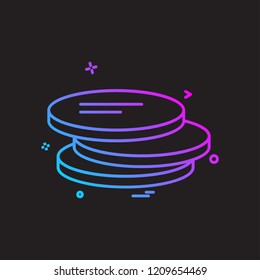 Coins icon design vector