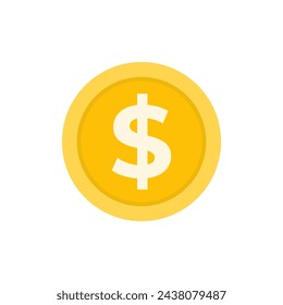 Coins icon with dollar symbol. Money pay, Financial and Business concept.