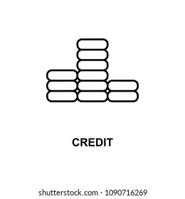 coins icon. Element of simple web icon with name for mobile concept and web apps. Thin line coins icon can be used for web and mobile on white background