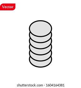 coins icon. Element of simple icon for websites, web design, mobile app, info graphics. Thin line icon for website design and development, app development on white background eps10